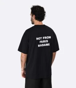Drole De Monsieur Tee-shirt Homme Slogan Coton Noir -ANINE BING Boutique drole look20230116 22