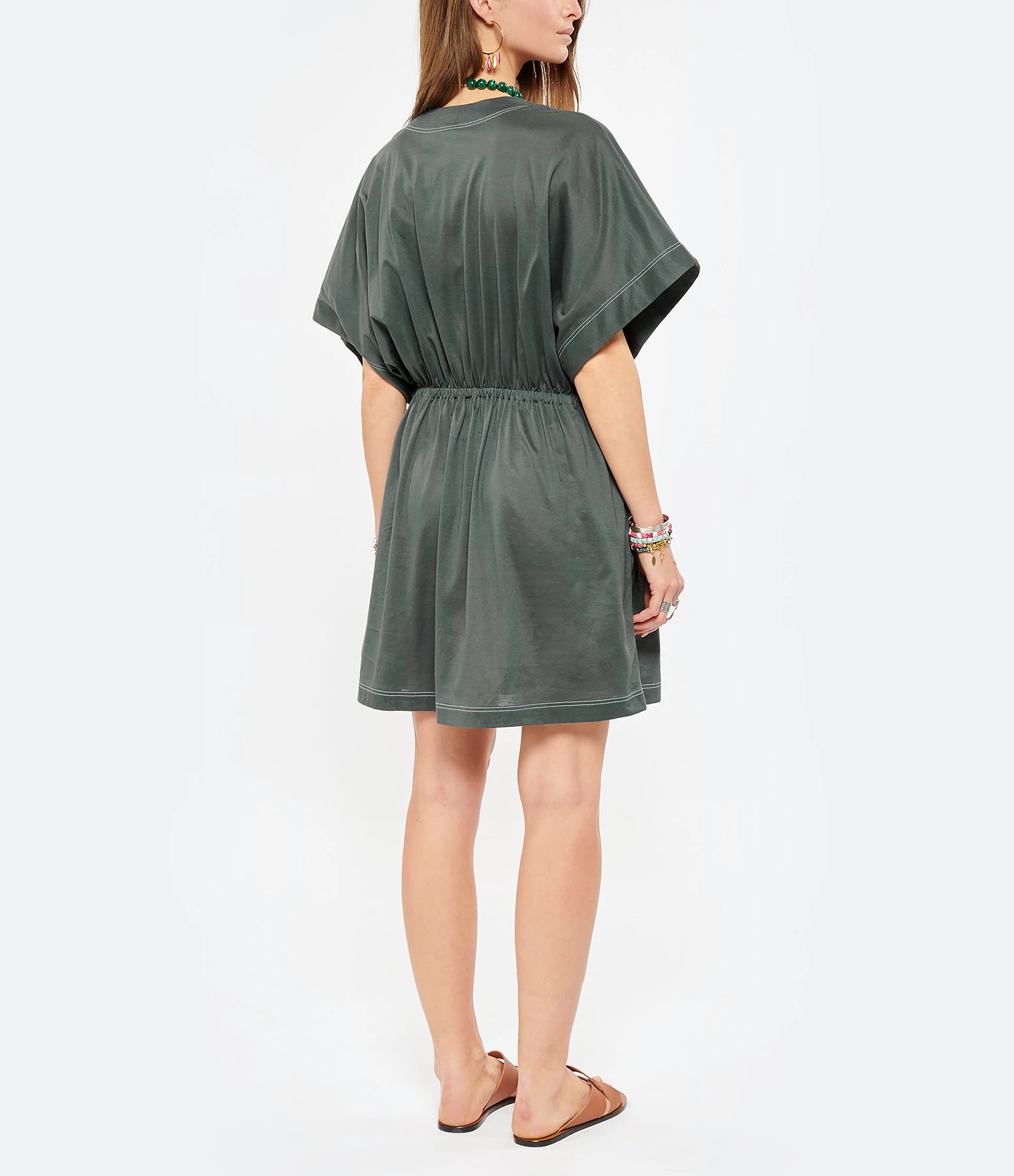 ERES Robe Charly Coton Sauge 5 ERES Robe Charly Coton Sauge – Image 3