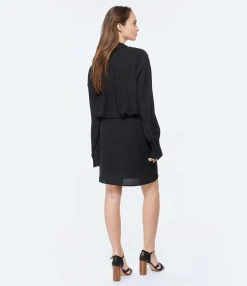 ESSENTIEL ANTWERP Robe Mini Dorsey Coton Noir -ANINE BING Boutique essen look20230131 258
