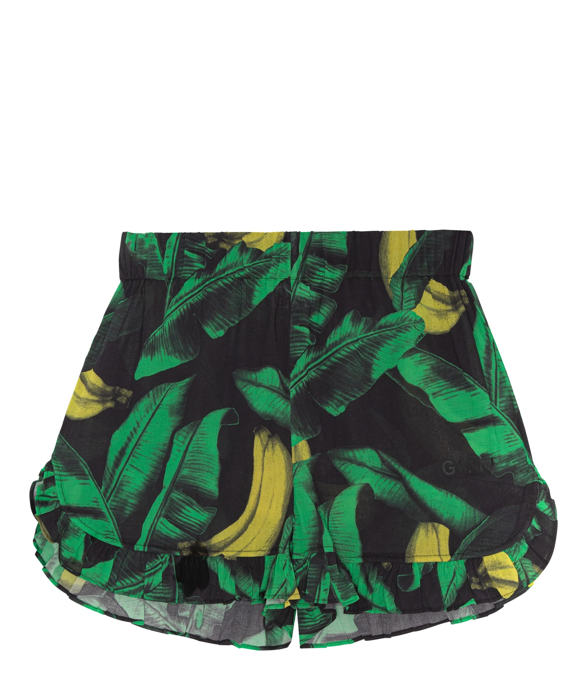 Ganni Short Coton Imprimé Vert 3 Ganni Short Coton Imprimé Vert