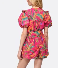 Farm Rio Combinaison Short Macaw Coton Rose 9 Farm Rio Combinaison Short Macaw Coton Rose -ANINE BING Boutique farm3 look20230214 495 1