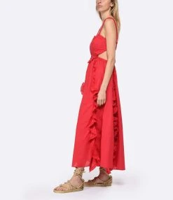Farm Rio Robe Maxi Cœur Coton Rouge -ANINE BING Boutique farm3 look20230214 496 1