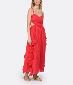 Farm Rio Robe Maxi Cœur Coton Rouge 9 Farm Rio Robe Maxi Cœur Coton Rouge -ANINE BING Boutique farm3 look20230214 499