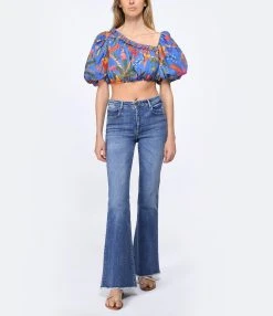 Farm Rio Top Macaw Imprimé Bleu -ANINE BING Boutique farm3 look20230215 3