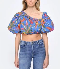 Farm Rio Top Macaw Imprimé Bleu -ANINE BING Boutique farm3 look20230215 4