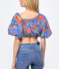 Farm Rio Top Macaw Imprimé Bleu -ANINE BING Boutique farm3 look20230215 7