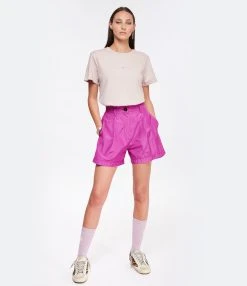 FORTE_FORTE Short Coton Violet -ANINE BING Boutique fof10 look20221125 159