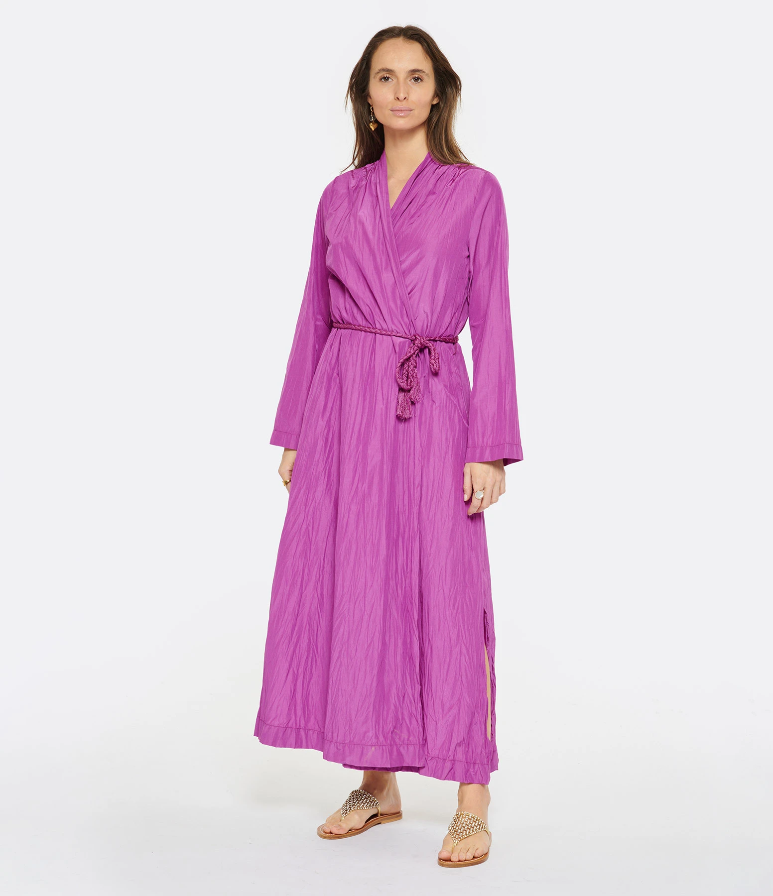 FORTE_FORTE Robe Longue Coton Violet 4 FORTE_FORTE Robe Longue Coton Violet – Image 2