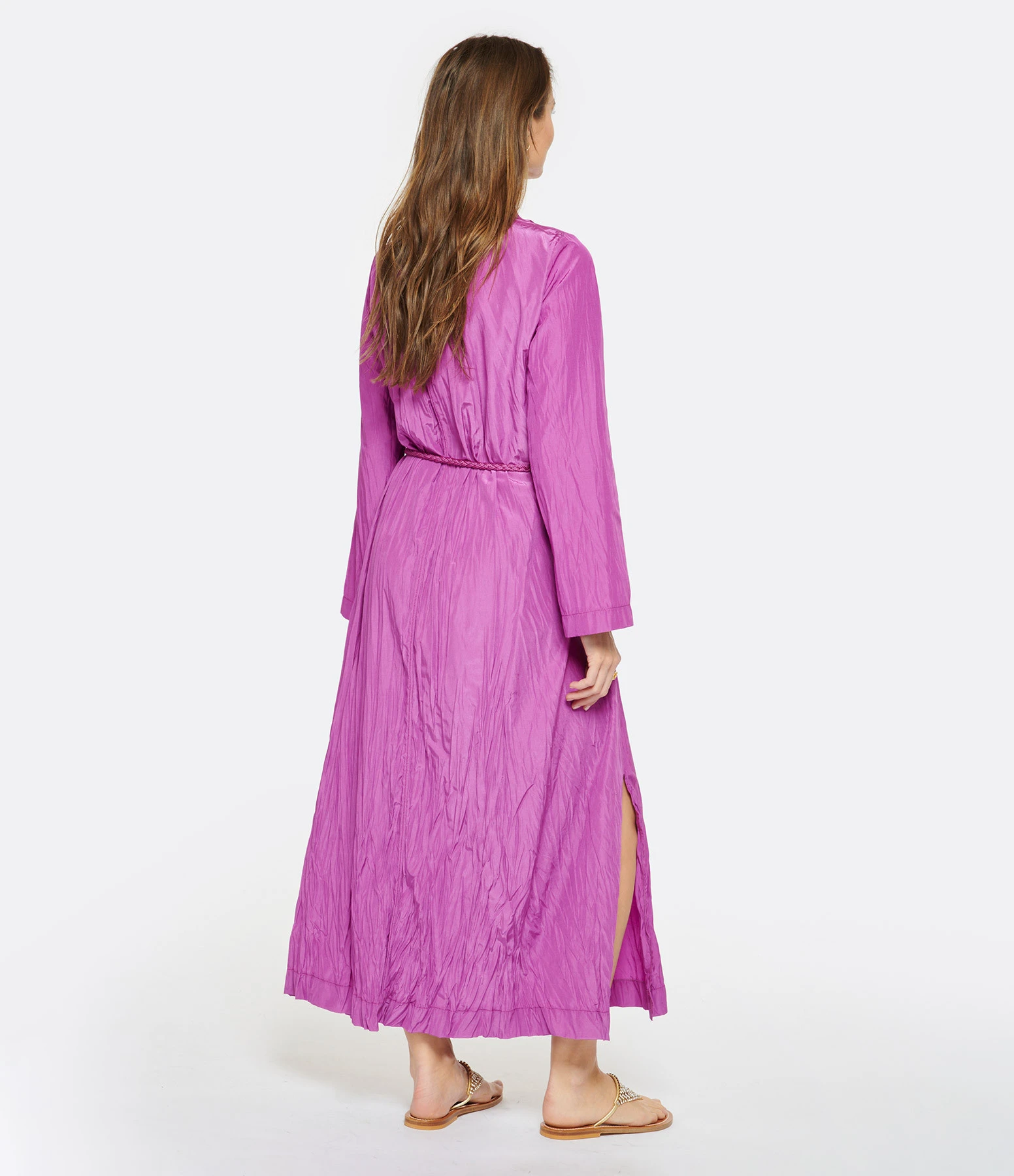 FORTE_FORTE Robe Longue Coton Violet 5 FORTE_FORTE Robe Longue Coton Violet – Image 3
