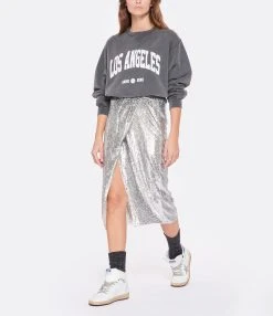 FORTE_FORTE Jupe Encanto Lurex Argenté Estrella 9 FORTE_FORTE Jupe Encanto Lurex Argenté Estrella -ANINE BING Boutique fof96 look20221007 366