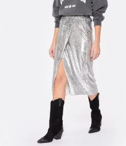 FORTE_FORTE Jupe Encanto Lurex Argenté Estrella 10 FORTE_FORTE Jupe Encanto Lurex Argenté Estrella -ANINE BING Boutique fof96 look20221007 369