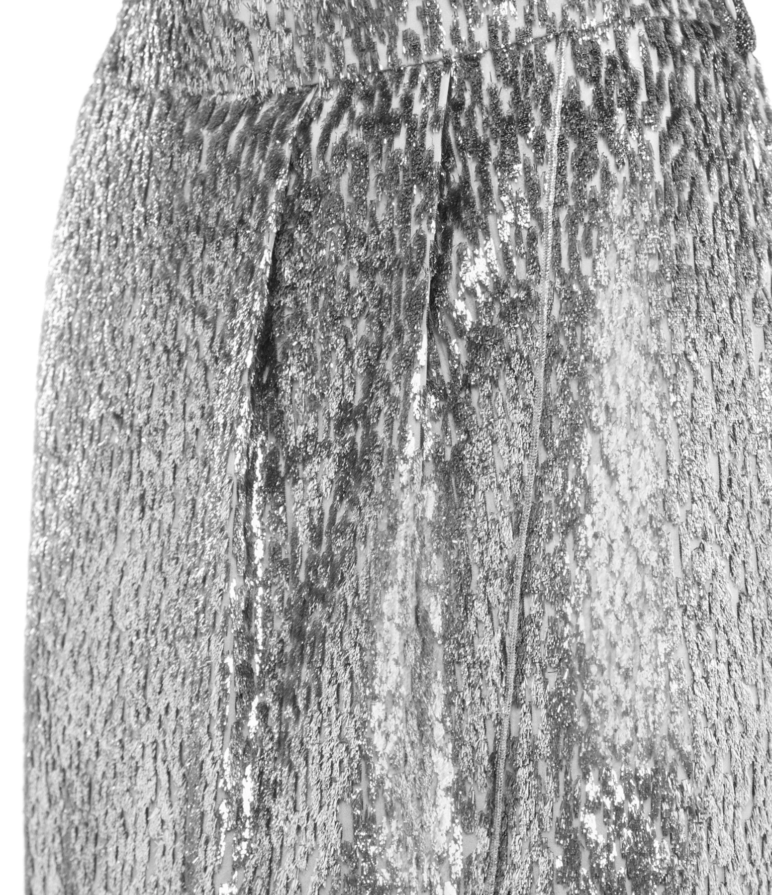 FORTE_FORTE Jupe Encanto Lurex Argenté Estrella 4 FORTE_FORTE Jupe Encanto Lurex Argenté Estrella – Image 2