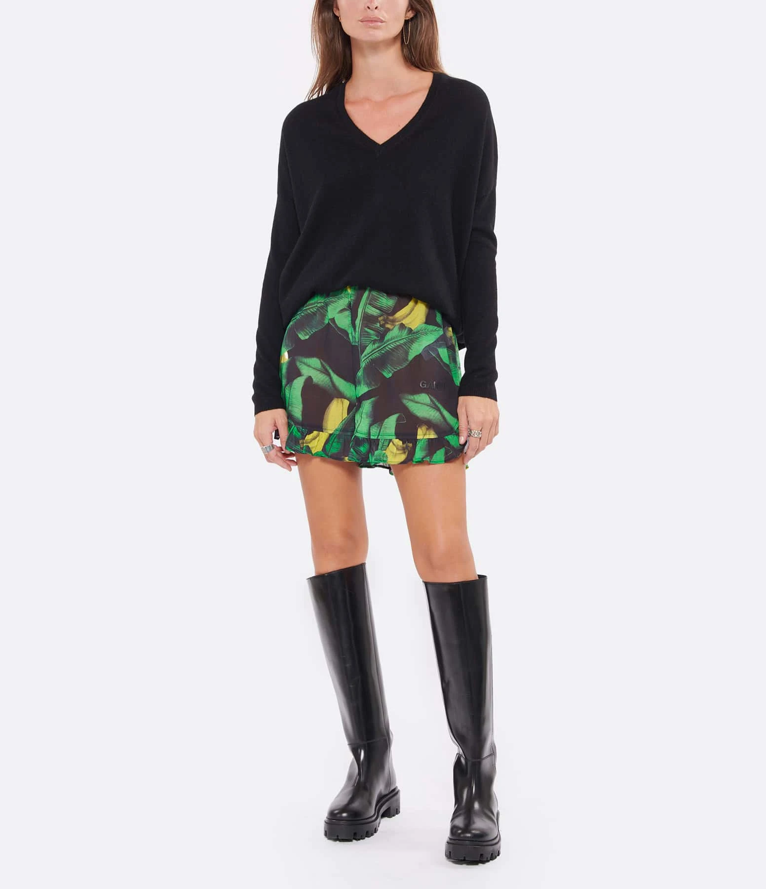 Ganni Short Coton Imprimé Vert 4 Ganni Short Coton Imprimé Vert – Image 2