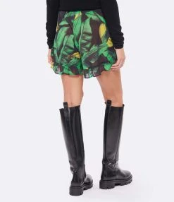 Ganni Short Coton Imprimé Vert 10 Ganni Short Coton Imprimé Vert -ANINE BING Boutique ganni look20220906 328