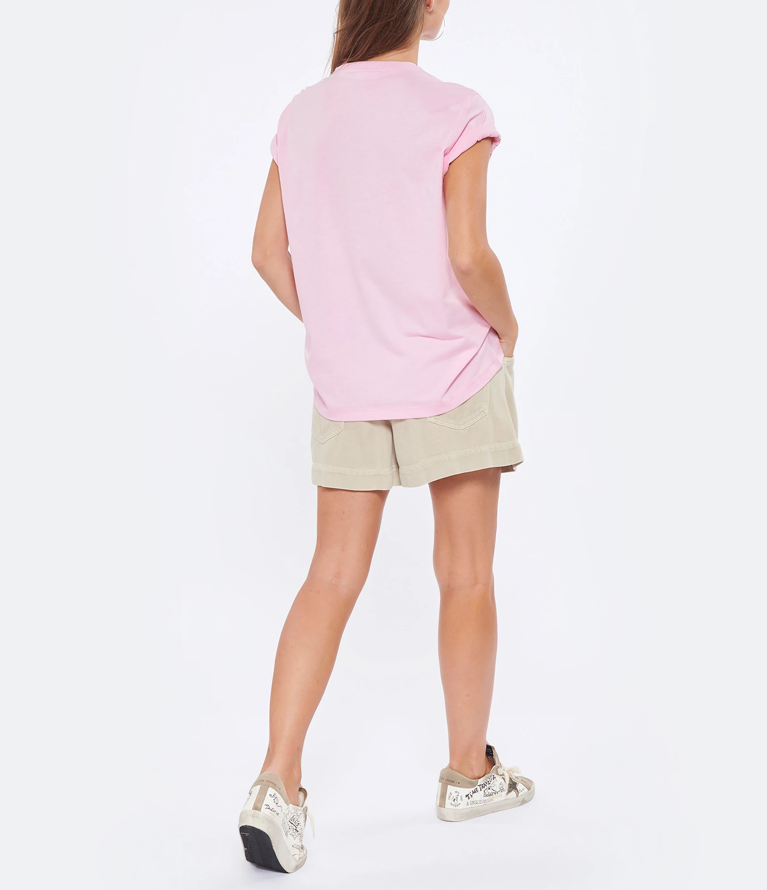 Ganni Tee-shirt Smiley Coton Organique Lilac Sachet 6 Ganni Tee-shirt Smiley Coton Organique Lilac Sachet – Image 4