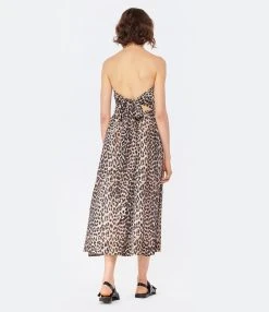 Ganni Robe Longue Bustier Coton Organique Léopard -ANINE BING Boutique ganni look20221205 163 1
