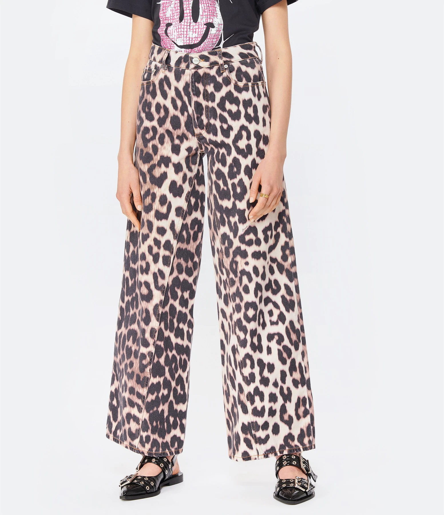 Ganni Jean Coton Organique Léopard 6 Ganni Jean Coton Organique Léopard – Image 4