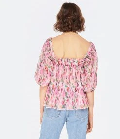 Ganni Top Manches Bouffantes Georgette Sugar Plum 9 Ganni Top Manches Bouffantes Georgette Sugar Plum -ANINE BING Boutique ganni look20221205 256