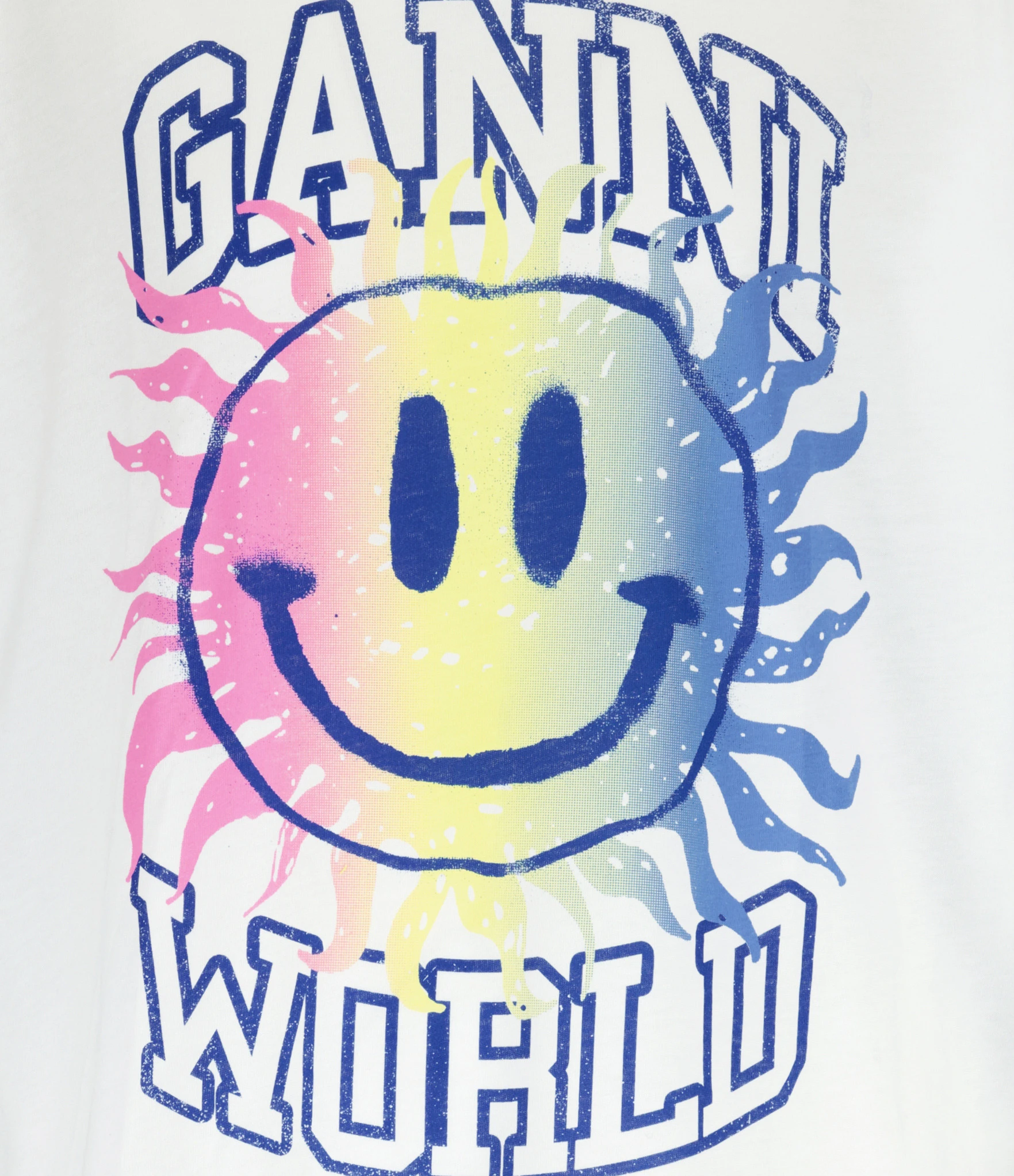 Ganni Tee-shirt Smiley Coton Organique Bright White 4 Ganni Tee-shirt Smiley Coton Organique Bright White – Image 2