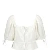 Ganni Top Court Broderie Anglaise Coton Organique Blanc 1 Ganni Top Court Broderie Anglaise Coton Organique Blanc -ANINE BING Boutique ganni52554 pck20230214 1