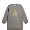 Golden Goose Robe Sweatshirt Enfant Star Coton Gris Doré -ANINE BING Boutique gkp01278p00091860381 1 1