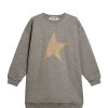 Golden Goose Robe Sweatshirt Enfant Star Coton Gris Doré -ANINE BING Boutique gkp01278p00091860381 1
