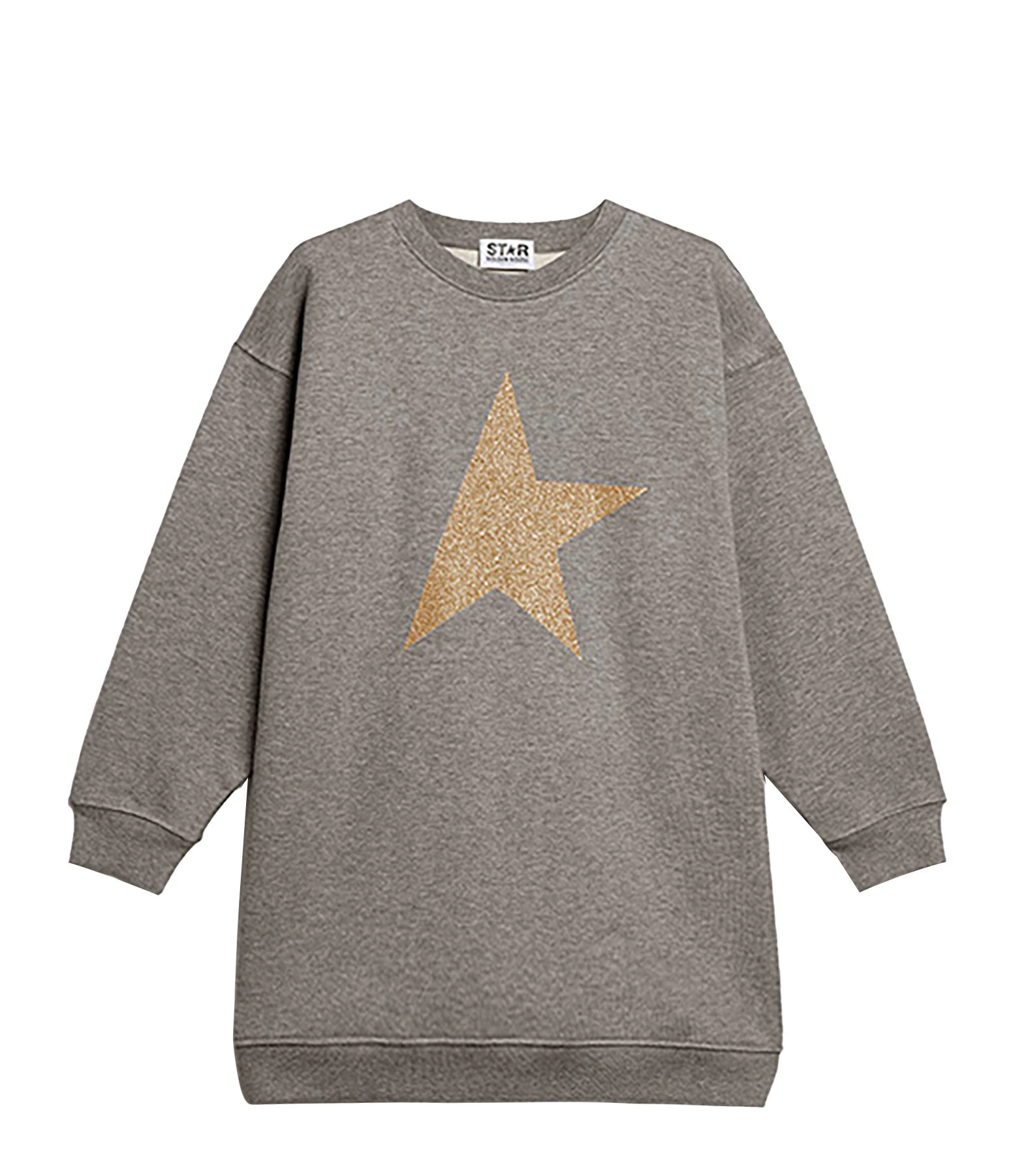 Golden Goose Robe Sweatshirt Enfant Star Coton Gris Doré 3 Golden Goose Robe Sweatshirt Enfant Star Coton Gris Doré