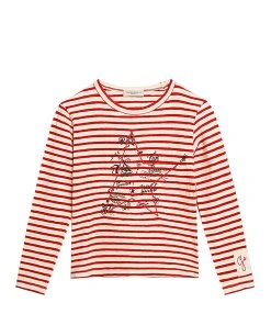 Golden Goose Tee-shirt Golden Enfant Coton Rayures Rouge