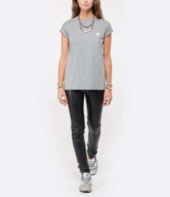Golden Goose Tee-shirt Étoile Coton Gris Doré 10 Golden Goose Tee-shirt Étoile Coton Gris Doré -ANINE BING Boutique golde look20210617 129