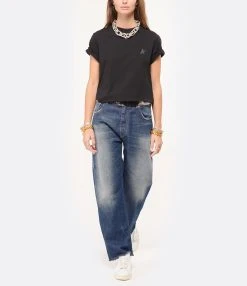 Golden Goose Tee-shirt Étoile Coton Noir -ANINE BING Boutique golde look20210621 26