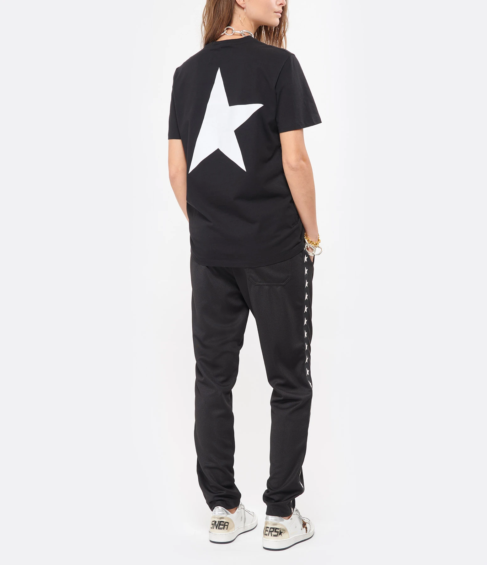 Golden Goose Tee-shirt Big Star Coton Noir Blanc 7 Golden Goose Tee-shirt Big Star Coton Noir Blanc – Image 5