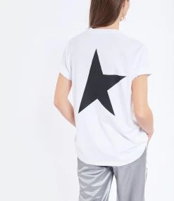 Golden Goose Tee-shirt Big Star Coton Blanc Noir -ANINE BING Boutique golde look20211124 112