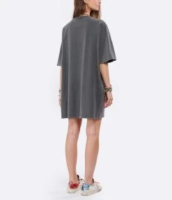Golden Goose Robe Tee-shirt Golden Coton Anthracite -ANINE BING Boutique golde look20220202 13
