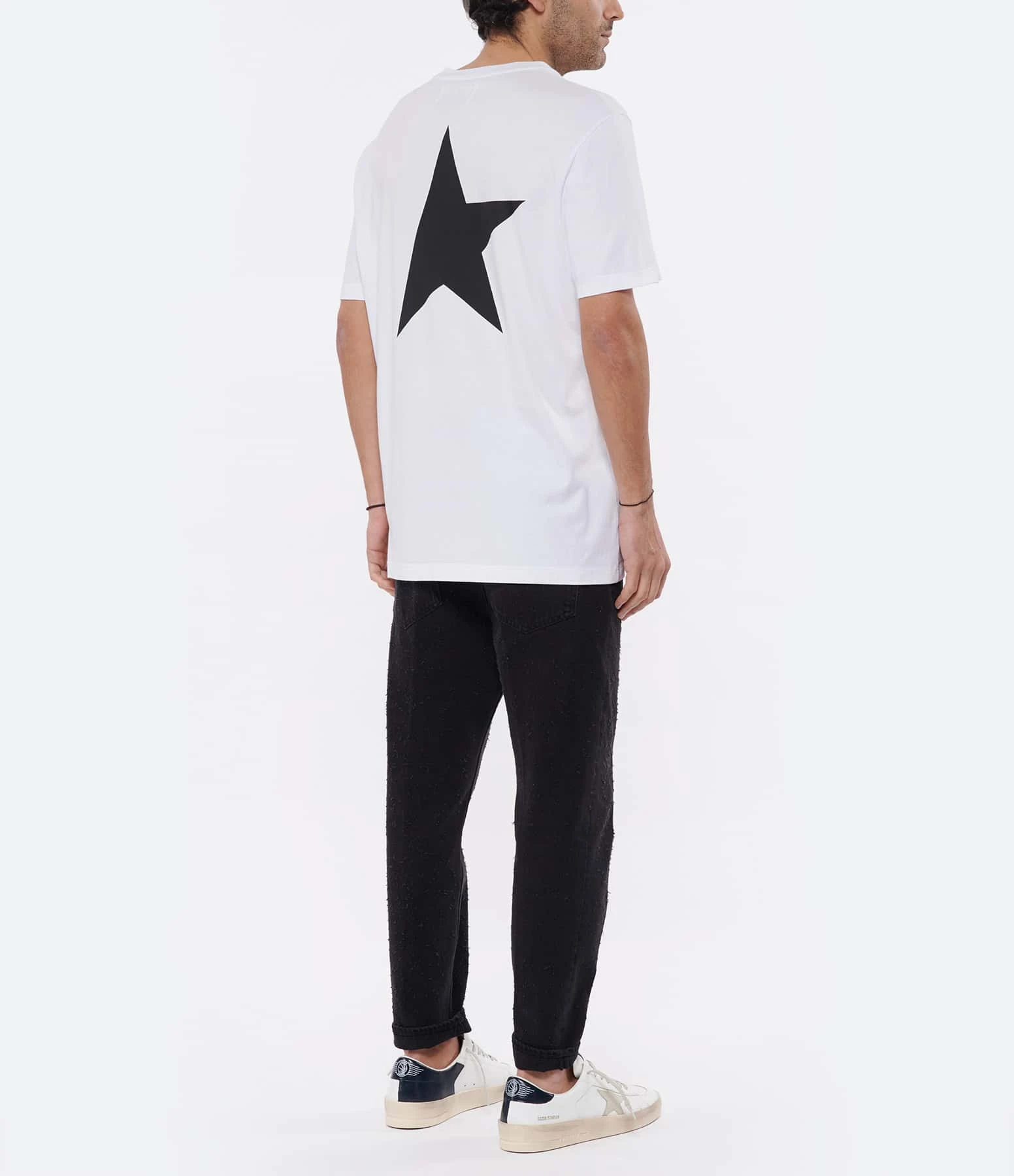 Golden Goose Tee-shirt Big Star Homme Coton Blanc 8 Golden Goose Tee-shirt Big Star Homme Coton Blanc – Image 6