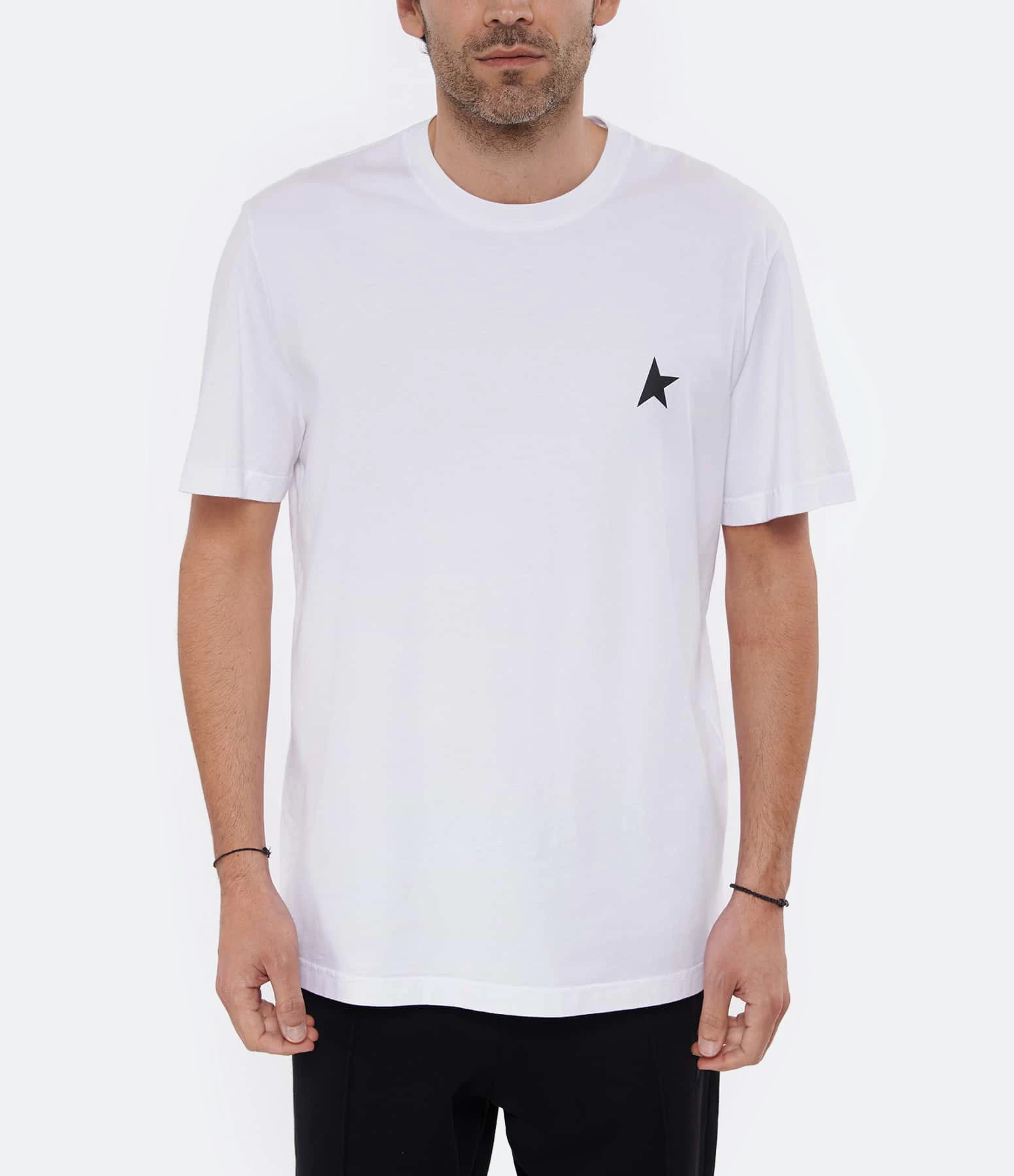 Golden Goose Tee-shirt Homme Étoile Coton Blanc Noir 5 Golden Goose Tee-shirt Homme Étoile Coton Blanc Noir – Image 3