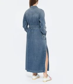 Golden Goose Robe Chemise Golden Denim Bleu -ANINE BING Boutique golde look20220622 202 1