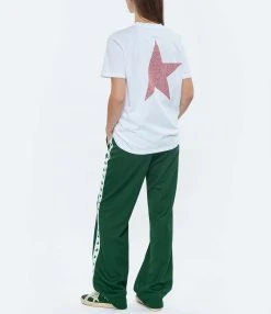 Golden Goose Tee-shirt Big Star Coton Blanc Rose -ANINE BING Boutique golde look20220628 360