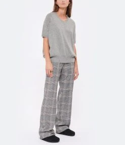 Golden Goose Pantalon Golden Laine Carreaux Gris 17 Golden Goose Pantalon Golden Laine Carreaux Gris -ANINE BING Boutique golde look20220713 241