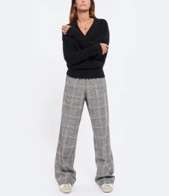 Golden Goose Pantalon Golden Laine Carreaux Gris 20 Golden Goose Pantalon Golden Laine Carreaux Gris -ANINE BING Boutique golde look20220720 20