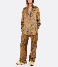 Golden Goose Pantalon Journey Marron Bleu -ANINE BING Boutique golde look20220812 59