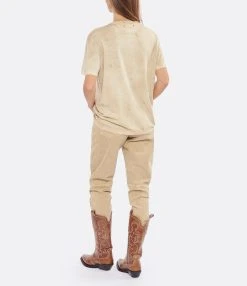 Golden Goose Tee-shirt Journey Coton Beige -ANINE BING Boutique golde look20220906 511