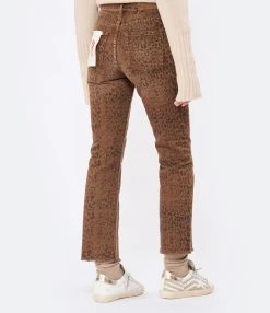 Golden Goose Jean Golden Coton Léopard Noir -ANINE BING Boutique golde look20220907 590