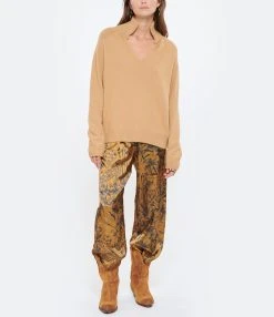 Golden Goose Pantalon Journey Marron Bleu -ANINE BING Boutique golde look20220914 41