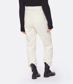 Golden Goose Jean Journey Kim Cristaux Coton Écru -ANINE BING Boutique golde look20221011 147