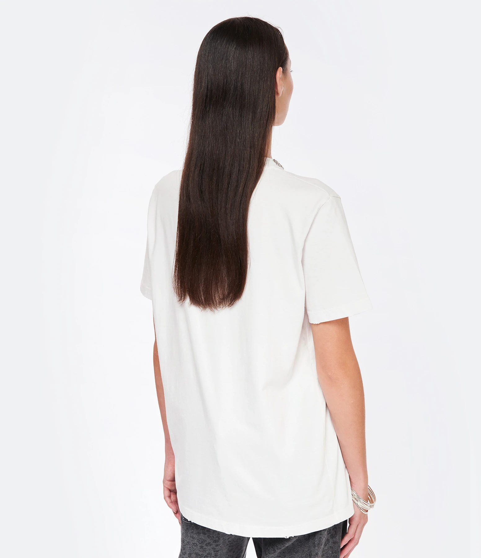 Golden Goose Tee-shirt Golden Coton Blanc Vintage 7 Golden Goose Tee-shirt Golden Coton Blanc Vintage – Image 5