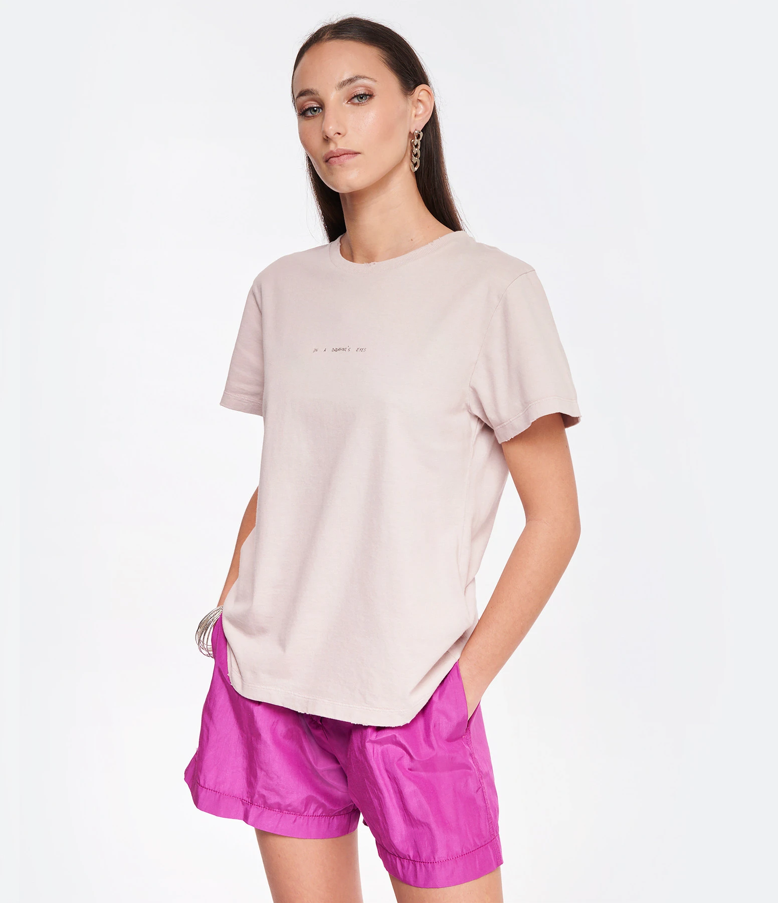 Golden Goose Tee-shirt Journey Coton Rose Shadow 5 Golden Goose Tee-shirt Journey Coton Rose Shadow – Image 3