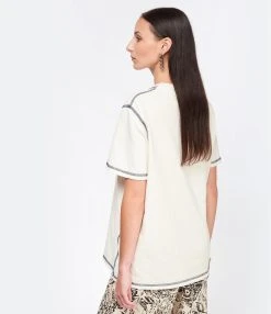 Golden Goose Tee-shirt Journey Regular Coton Écru 11 Golden Goose Tee-shirt Journey Regular Coton Écru -ANINE BING Boutique golde look20221125 74