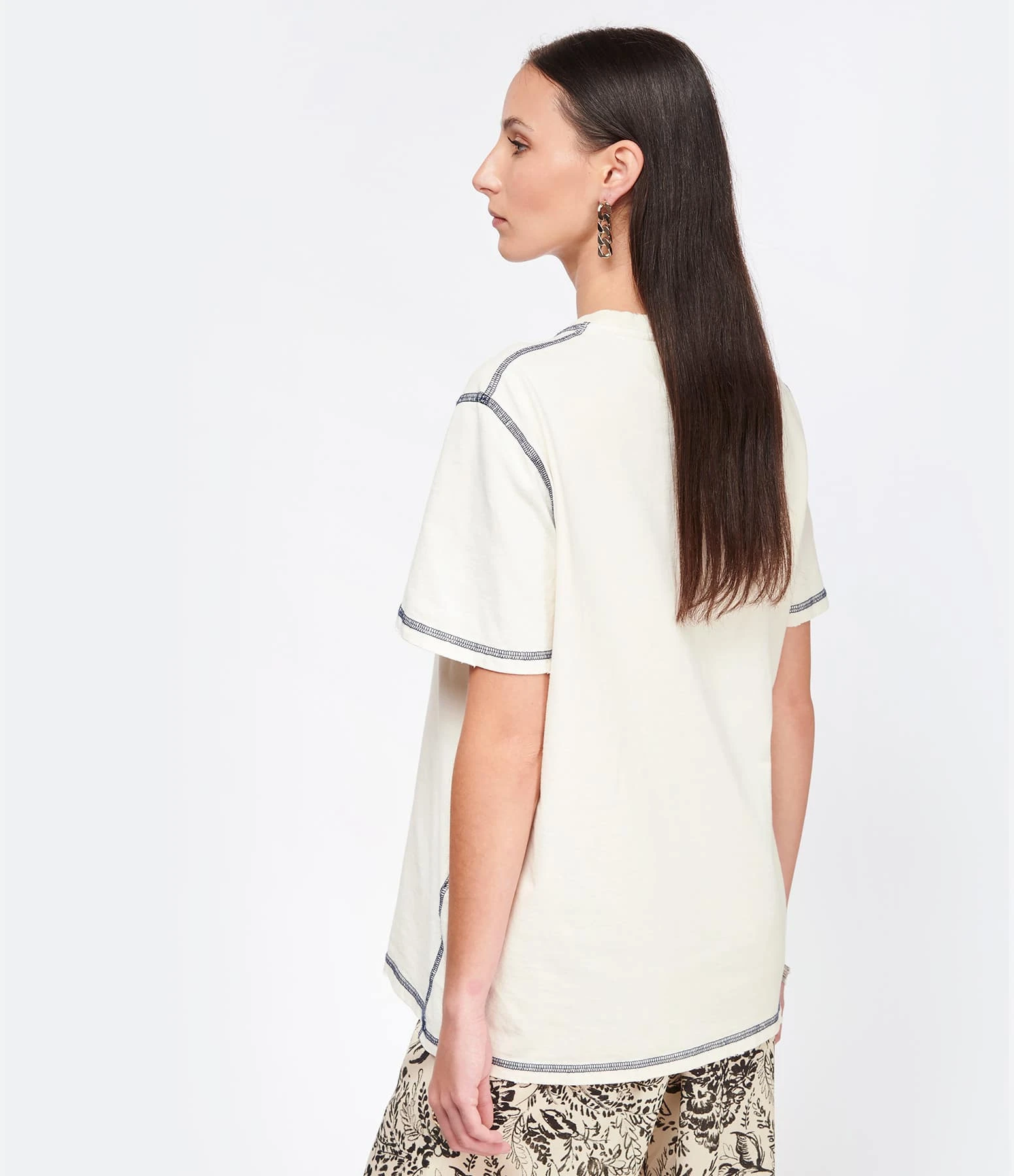 Golden Goose Tee-shirt Journey Regular Coton Écru 7 Golden Goose Tee-shirt Journey Regular Coton Écru – Image 5