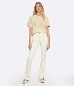 Golden Goose Tee-shirt Journey Coton Beige -ANINE BING Boutique golde look20221129 231