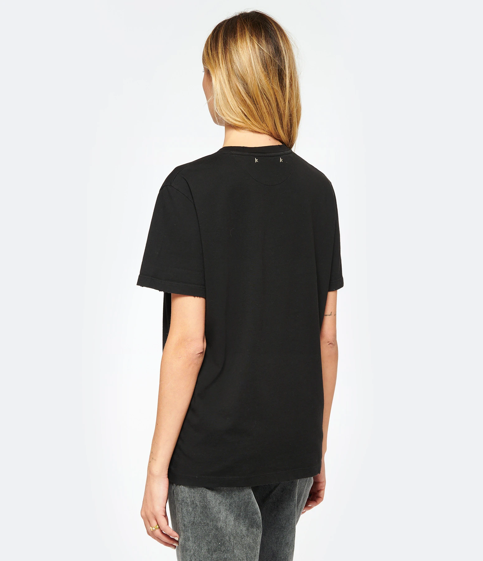 Golden Goose Tee-shirt Golden Coton Noir Vintage 7 Golden Goose Tee-shirt Golden Coton Noir Vintage – Image 5